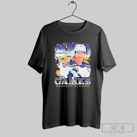 1000th Game Brayden Schenn St Louis Blues Signature Shirt